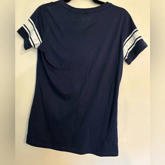 Women's Cleveland Indians V-Neck Foil Graphic T Shirt‎ 100% Cotton Vintage-look - Picture 5 of 7